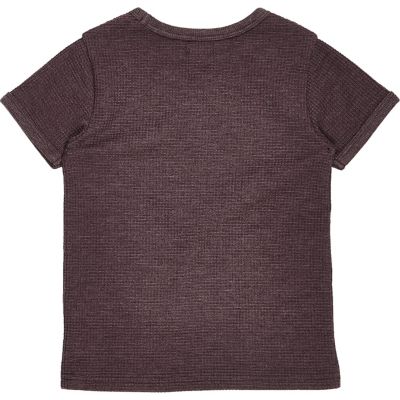 Mini boys purple waffle T-shirt